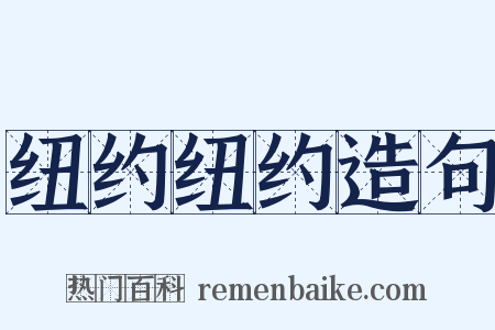 纽约纽约造句是什么意思的图片